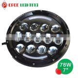 High End Quality DOT 7 Inch Round Led Headlight 12v 24v thumbnail-2