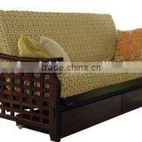 Solid Wood Futon Frame Sofa Bed for Living Room Furniture thumbnail-4