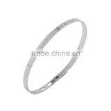 Memories Bangles With Customize Design Word 'FOREVER FAMILY' With 4mm/7mm Width