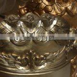 Finished Furniture - Wooden Bed With GOLD LEAF Maryana Color