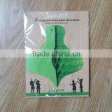 Vintage Christmas Red and White Paper Honeycomb Bauble Hanging Decoration thumbnail-2