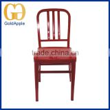 Red Spraying metal Restaurant chair indoor outdoor dining chair