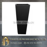 China Wholesaler Customized Black Rectangular Flowerpot, Metal Planter Fabrication
