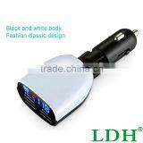 HOT Low Voltage Alarm 3.4A 12v To 5v Universal Mini USB Car Charger 2 USB Charger For Iphone 6 6 Plus 5 Ipad Smart Car Charger thumbnail-3