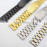 18mm 20mm 22mm 24mm Butterfly Buckle Watch Parts Solid Stainless Steel Band thumbnail-4