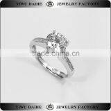 Women Fashion Jewelry 925 Silver White Zircon Wedding Ring Smart Opening Ring thumbnail-1