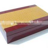 High Quality Customized Made-in-china Varnished Wooden Box With Metal Plate thumbnail-3