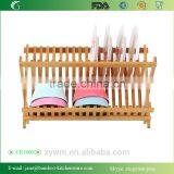 Bamboo Folding Dish Rack Dish Drying Rack Holder Utensil Drainer