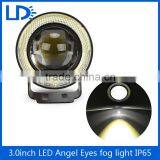 3inch White Blue LED Fog Light COB Halo Angel Eye Rings Fog Lights for Jeep thumbnail-2
