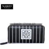 Stripe Pattern Zippered Women Leather Hand Purse Manufacturer thumbnail-6