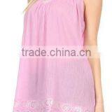 Sequin Embroidered Relaxed Fit Sleeveless V-Neck Top thumbnail-4