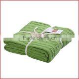 Thermal Natural 100% Cotton Knit Throw Blanket for Couch Bed thumbnail-3
