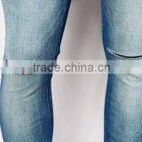Men Brand Jeans Super Skinny Fit Distressed Denim Man Jeans Pant With Rip Knee Blue Country Jeans Price for Jeans(LOTA047) thumbnail-5