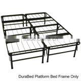 Durable Bed Full Size Steel Foldable Platform Bed Brackts, Powder Coated Black