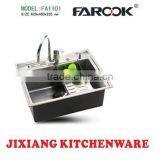 62x48cm SUS304 Sigle Bowl Modern Designs Stainless Steel Kitchen Sink thumbnail-1