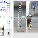 2x8 Steps 5m En131 Aluminum Folding Telescopic Ladder thumbnail-3
