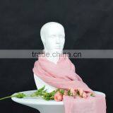 Fashion Fiberglass White Female Mannequin Head For Scarf Display thumbnail-3