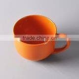 Colorful Glazed Ceramic Soup Bowl With Handle thumbnail-2