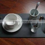 Machine Cut Natural Black Slate Coaster Wholesale Black Slate thumbnail-2