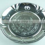2015 Hot Selling Multi Size Stainless Steel Decorative Flower Plate, Dinner Round Plate With3 Clour thumbnail-4