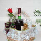 Willow Drinks Baskets, ,Glass Divider Basket,wicke Bottle Carrier Basket thumbnail-4