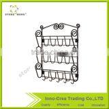 3 Tiers Wall Mount Decorative Letter Rack With 5 Key Hooks Holder thumbnail-1