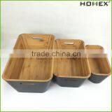 Bamboo Stacking Storage Boxes Kitchen Storage Boxes Homex BSCI/Factory thumbnail-3