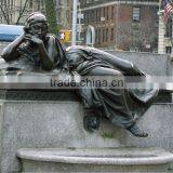 Bronze Sexy Lady Statue Lying on Bench CLBS-B129R thumbnail-1