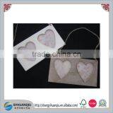 Vintage Custom Made Heart Carved Wooden Photo Frame CN thumbnail-2