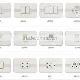 Cheap Plastic Panel 2 Gang 2 Way Hdmi Wall Panel Mounted Socket thumbnail-3