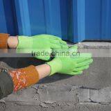 NMSAFETY EN 388 13 Gauge Green Nylon Coated Green Latex Glove /protective Gloves Good Grip in Dry Enviroment thumbnail-1