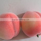 2 Artificial Peaches Fake Faux Fruits Ideal Learning Gifts for Kids