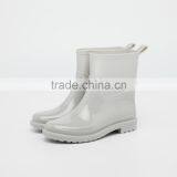 Water Resistant Modern Unique Loose Ankle Height Solid Color Cheap Comfortable Garden Shoes Molded PVC Injection Rain Boot Shoes thumbnail-5