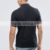 Custom Chest Embroidered Logo Short Sleeve Button Placket Contrast Grey Men's 100% Cotton Pique 200gsm Casual Polo T-Shirt thumbnail-2