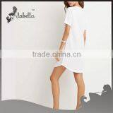White Dress Tshirts Dress for Thr Fashion Dresses Fitness Wear thumbnail-2