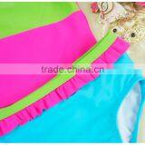 2017 Wholesale Butterfly Printed Summer Swimwear Short Sleeve European Kids Swimwear thumbnail-4