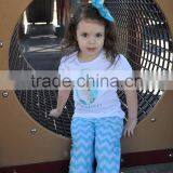 Baby Girl Boutique Clothing Sets Toddler Girl Chevron Pant Sets thumbnail-1