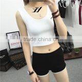 Women Blank Fashion Crop Top Sport Vest t Shirt Sleeveless thumbnail-1