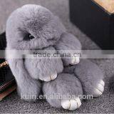 2016 Play Dead Rabbit Bunny Keychain Fashion Fur Pom Pom Keychain Fur Rabbit Cut Toy Doll Hanging Pendant Jewelry Accessories thumbnail-5