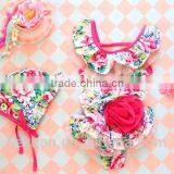 New Baby Girls Plaid Swimming Suit Children Bikini Sets Kids Bathing Suit thumbnail-5