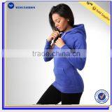 China 2017cotton Lined Hood Kangaroo Pocket Gym Women Hoodie thumbnail-2