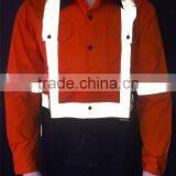 Hi Vis Long Sleeve Safety Shirt With Reflective Tape for Australia thumbnail-2