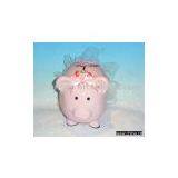 Ceramic Pink Colour Piggy Bank With Skirt