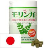 Easy to drink compact MORINGA tablets with nutrition made in Japan
