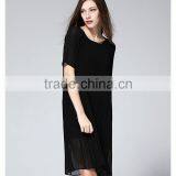 Latest Dress Designs Photos Round Neck Chiffon Women Dresses thumbnail-3