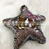 Newest Hot Selling Home Decorative Star Shaped Two-color Toned Reversible Sequin Pillows thumbnail-2