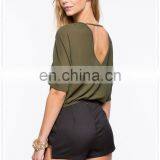 Outdoor New Model Simple Chiffon Style Blouse Women Wholesale thumbnail-3