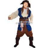 Jack Sparrow Classic Pirate of Caribbean Fancy Dress Halloween Party Costume MAB-103 thumbnail-1
