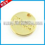 Hot sell custom made metal logo charms in gold