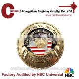 Custom masonic coin/USA flag challenge metal coin